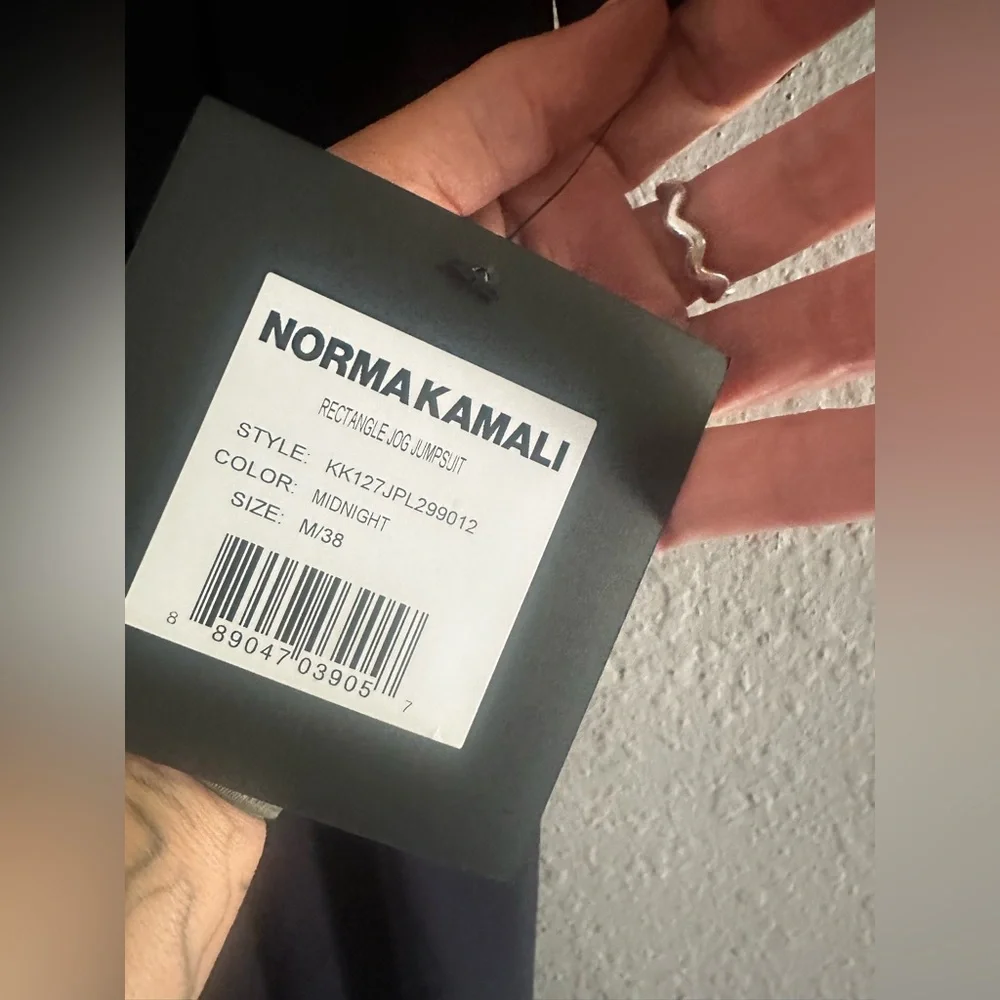 Norma Kamali Deep V Midnight  Jumpsuit - Picture 7 of 9